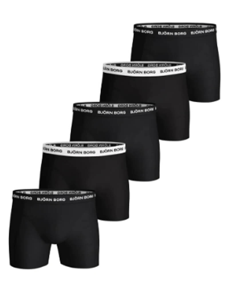 Shorts Essential Sammy 5pk Herre Black/White S