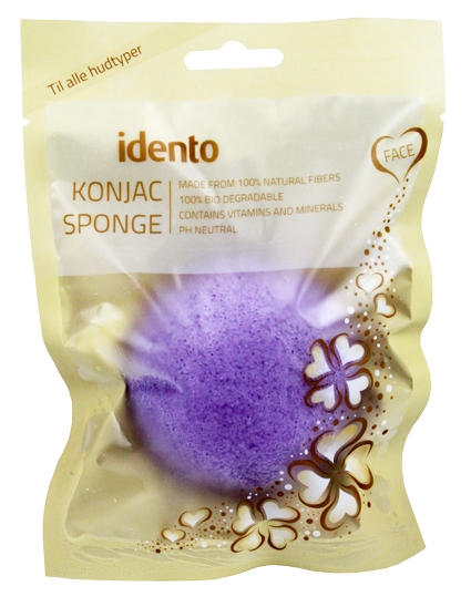 Idento Konjac Svamp - Halfball - Lavender (Lilla)