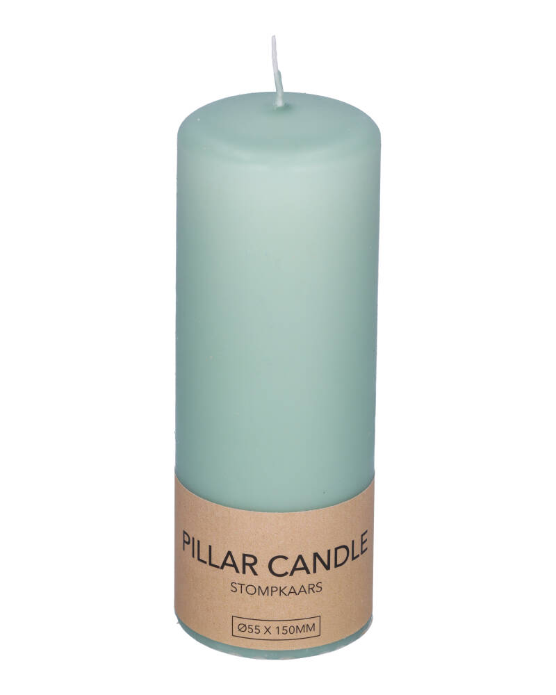 Excellent Houseware Pillar Candle Green 55 x 150 mm