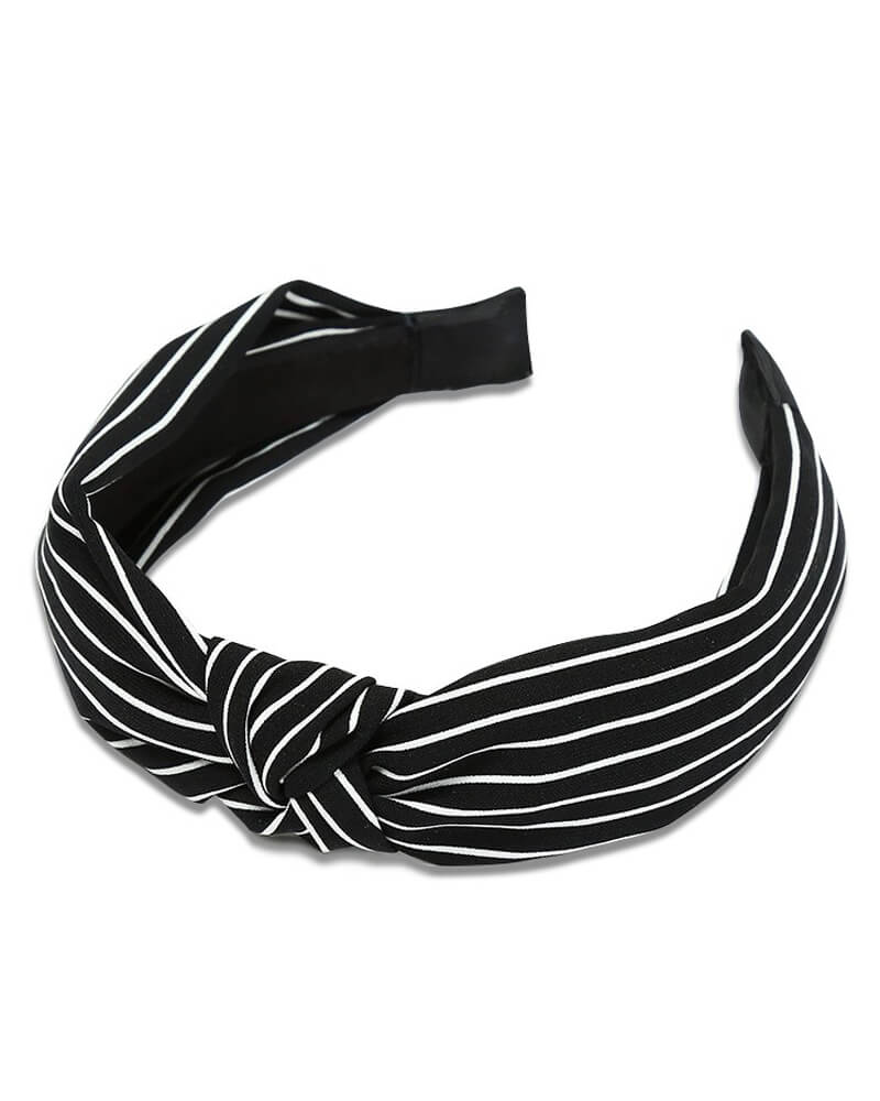 Everneed head band Kara stribs black