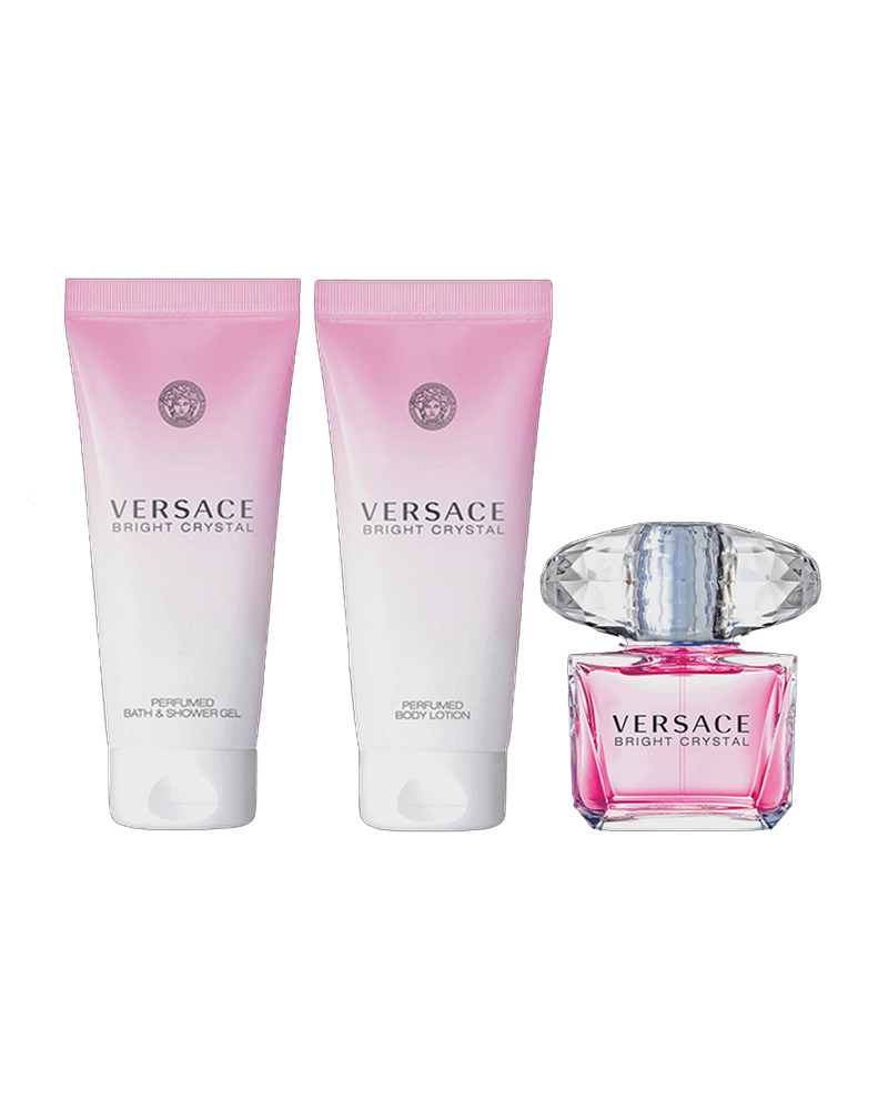 Versace Bright Crystal Gavesett 50ml EDT + 50ml Shower Gel + 50ml Body Lotion