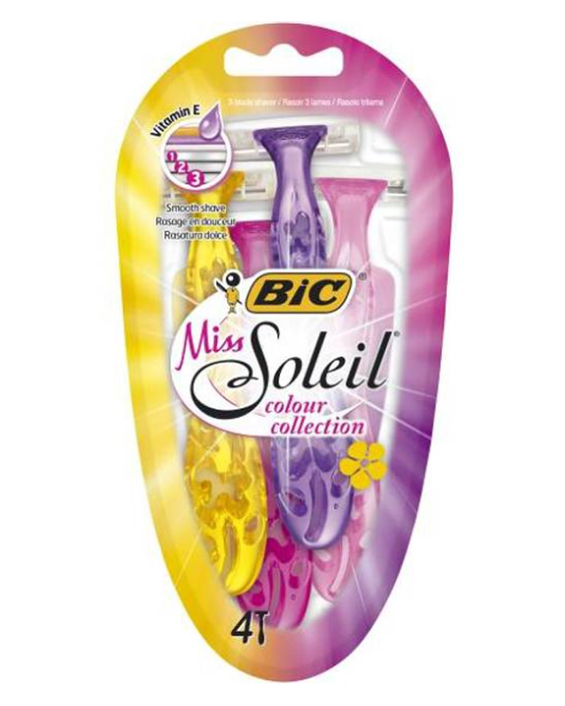 Bic BIC Miss Soleil Colour Barberhøvel, 4 stk. 3086123303843 Tilsvarer: N/A
