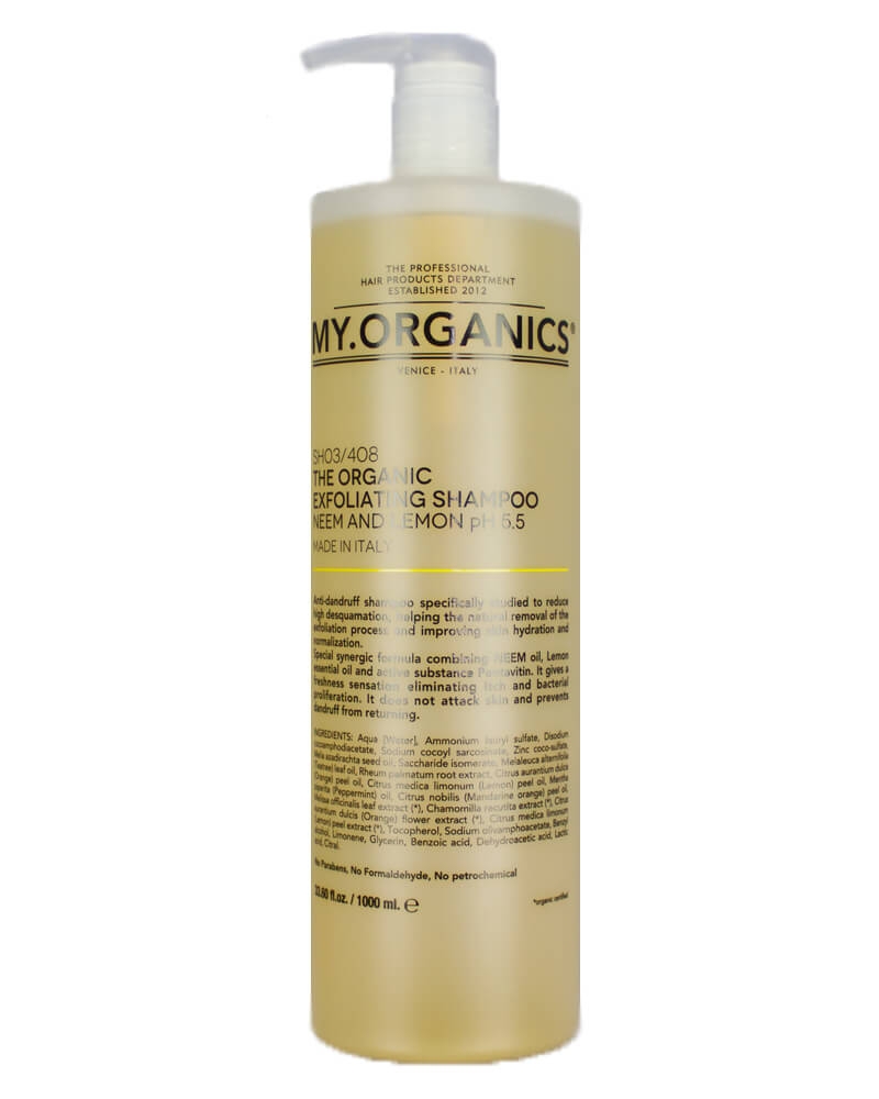 My.Organics The Organic Exfoliating Shampoo Neem And Lemon 1000 ml