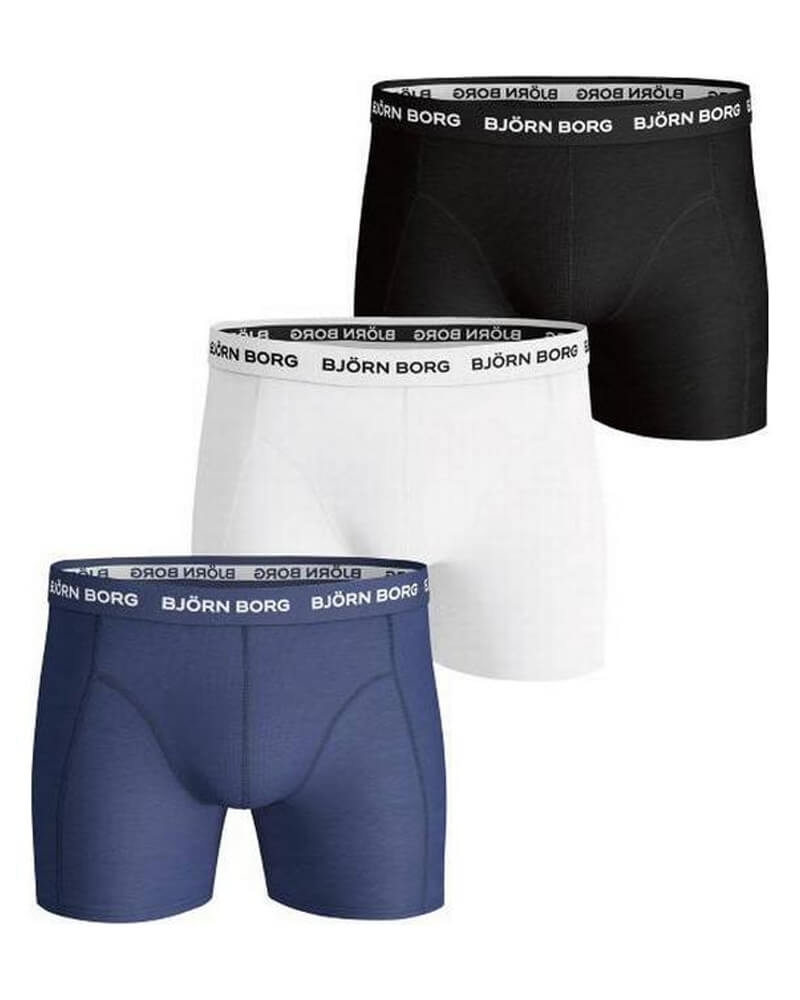 Björn Borg Essential 3-pack Cotton Stretch Shorts - Size S 3 stk.