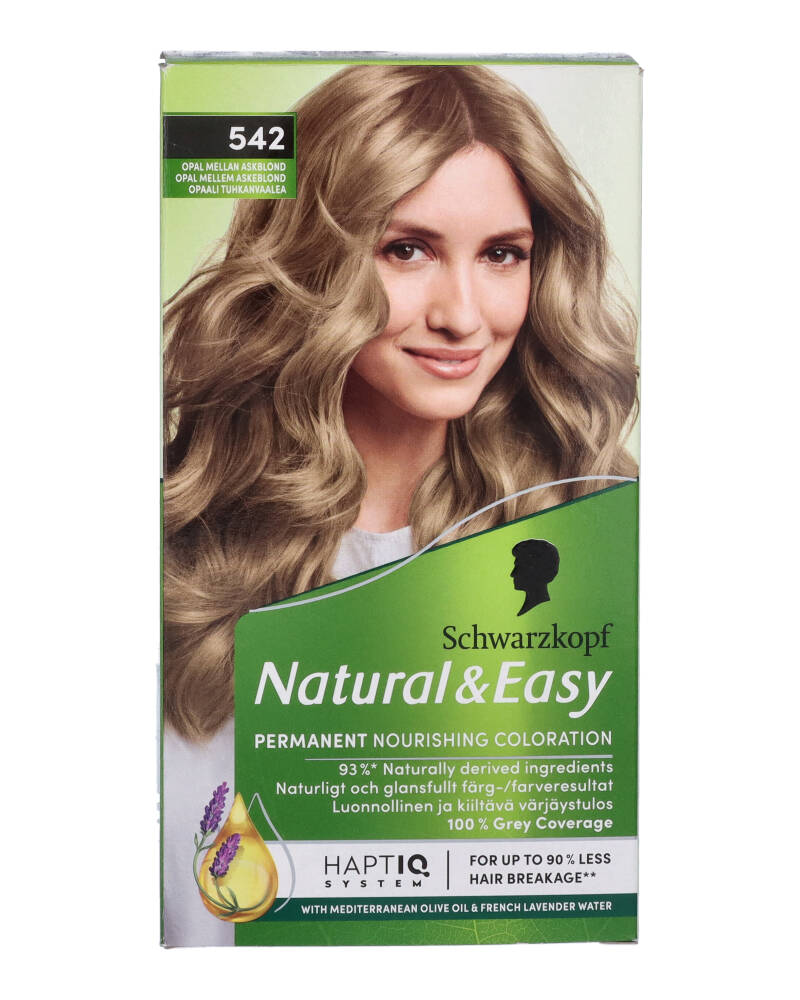 Schwarzkopf Natural & Easy Hair Color 542 Opal Mellan Askblond