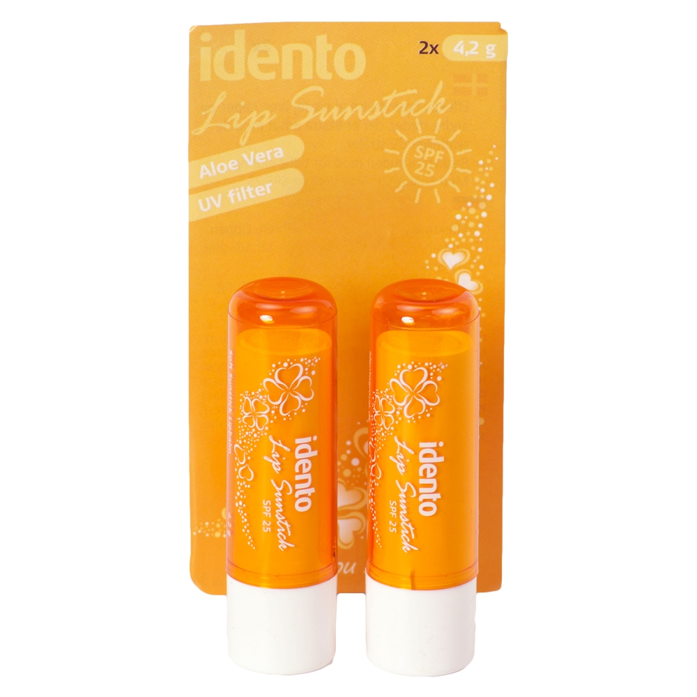 Idento Lip Sunstick Aloe Vera SPF 25 UV Filter 4 g 2 stk.