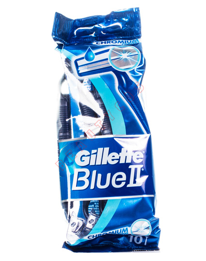 Gillette blå Ii Chromium Engangshøvel til menn 10stk
