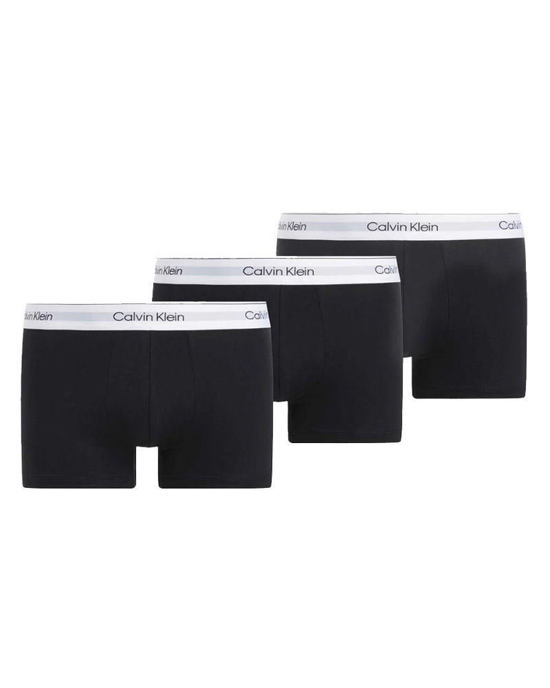 Calvin Klein Cotton Stretch Shorty Trunks 3-Pak Sort Str. XXL   3 stk.