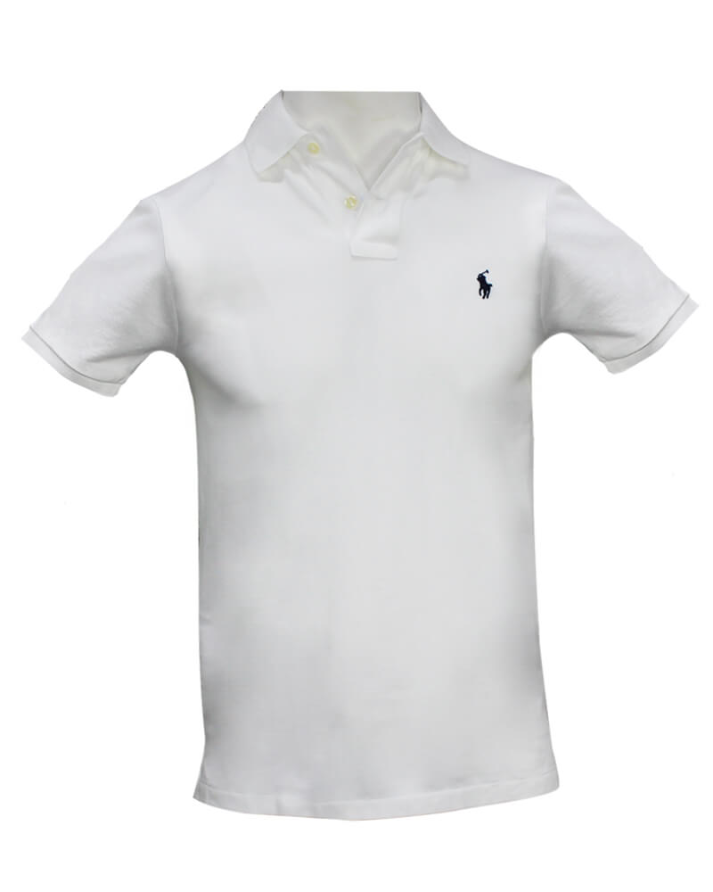 Bilde av SS Slim Fit Polo PPC White Str S