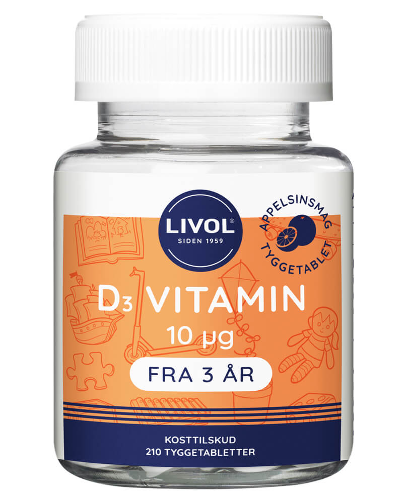 Livol D3 Vitamin Tyggetabelet   210 stk.