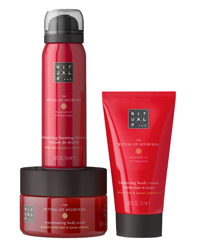 Trial Ayurveda Set 245 ml Body Scrub 125g/Body Cream 70ml/Foaming Shower Gel 50ml