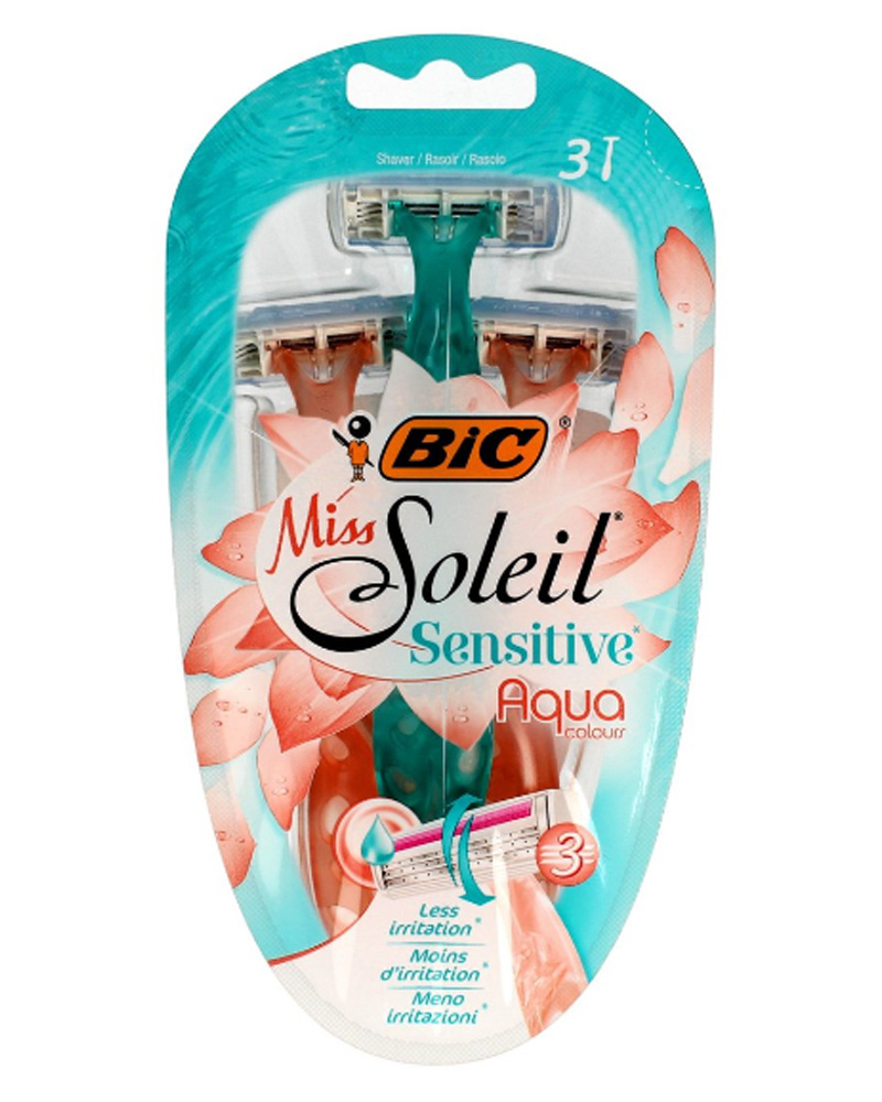 Bic Shaver Miss Soleil 3 Sensitive Aqua Colours 3 stk.