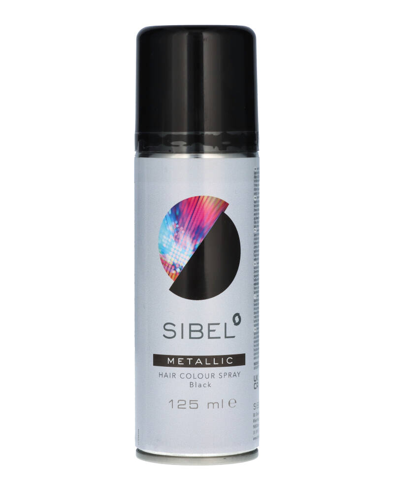 Sibel Metallic Hair Colour Spray Black - Art 0230000-20 125 ml