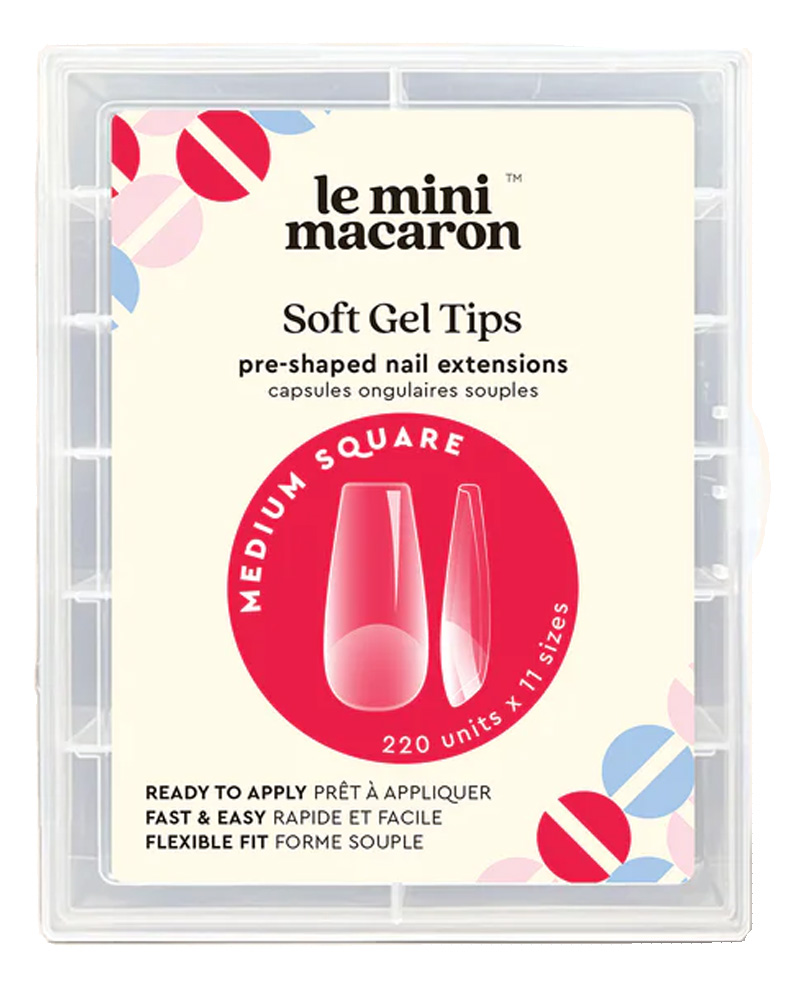Le Mini Macaron Le Gel Soft Gel Tips Medium Square