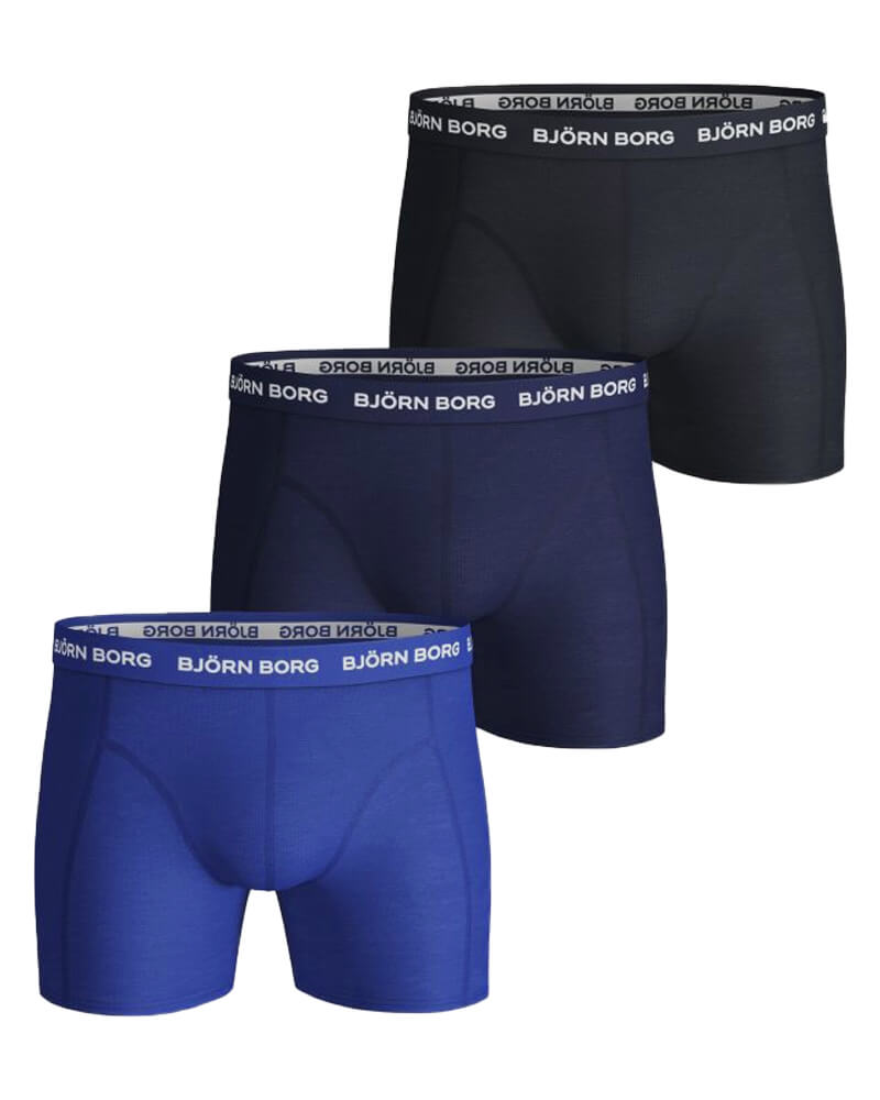 Björn Borg Essential 3-pack Cotton Stretch Shorts - Size L 3 stk.
