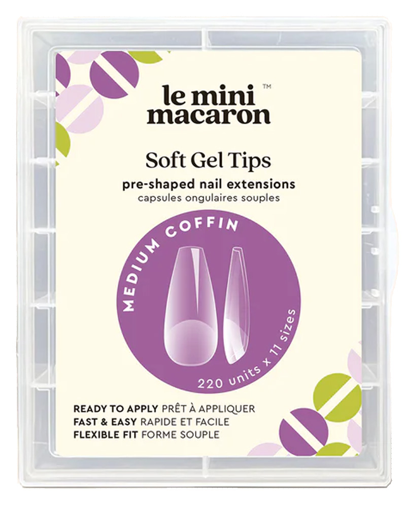 Le Mini Macaron Le Gel Soft Gel Tips Medium Coffin