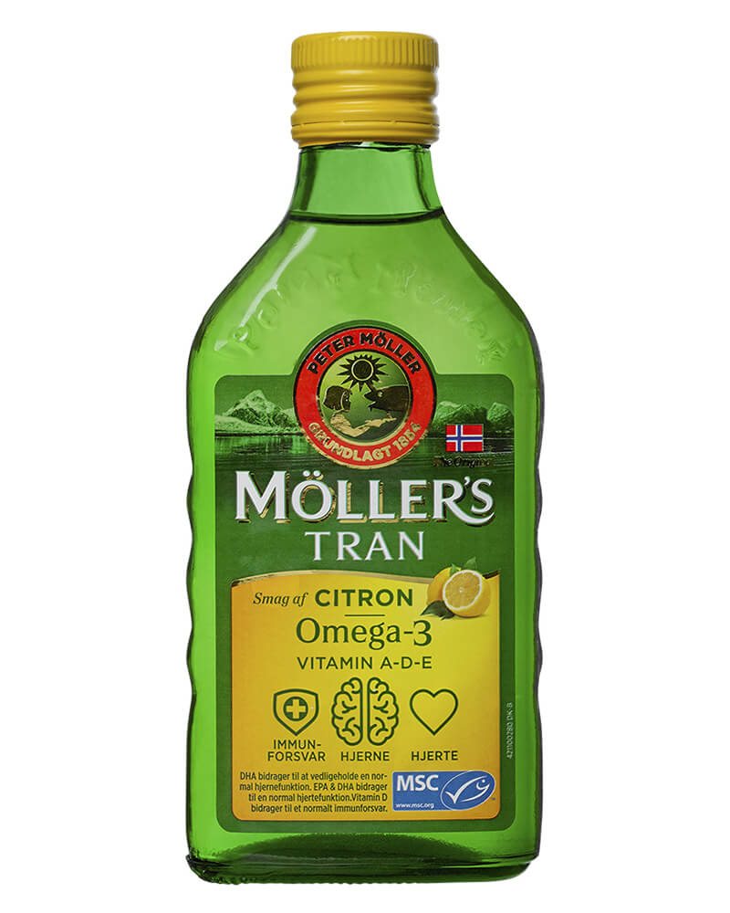 Möllers Tran Omega 3 Fiskeolje + Sitron - 250 ml