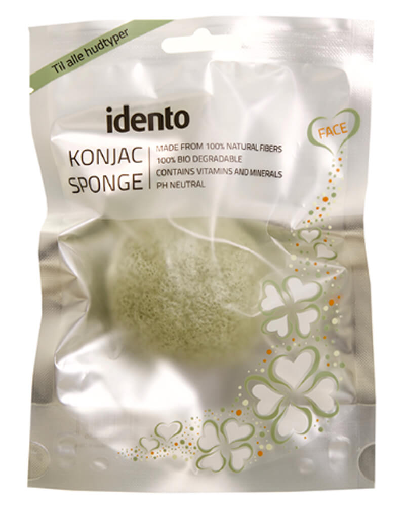 Idento Konjac Svamp Lyse Grøn Natural Fibers (Assorteret)