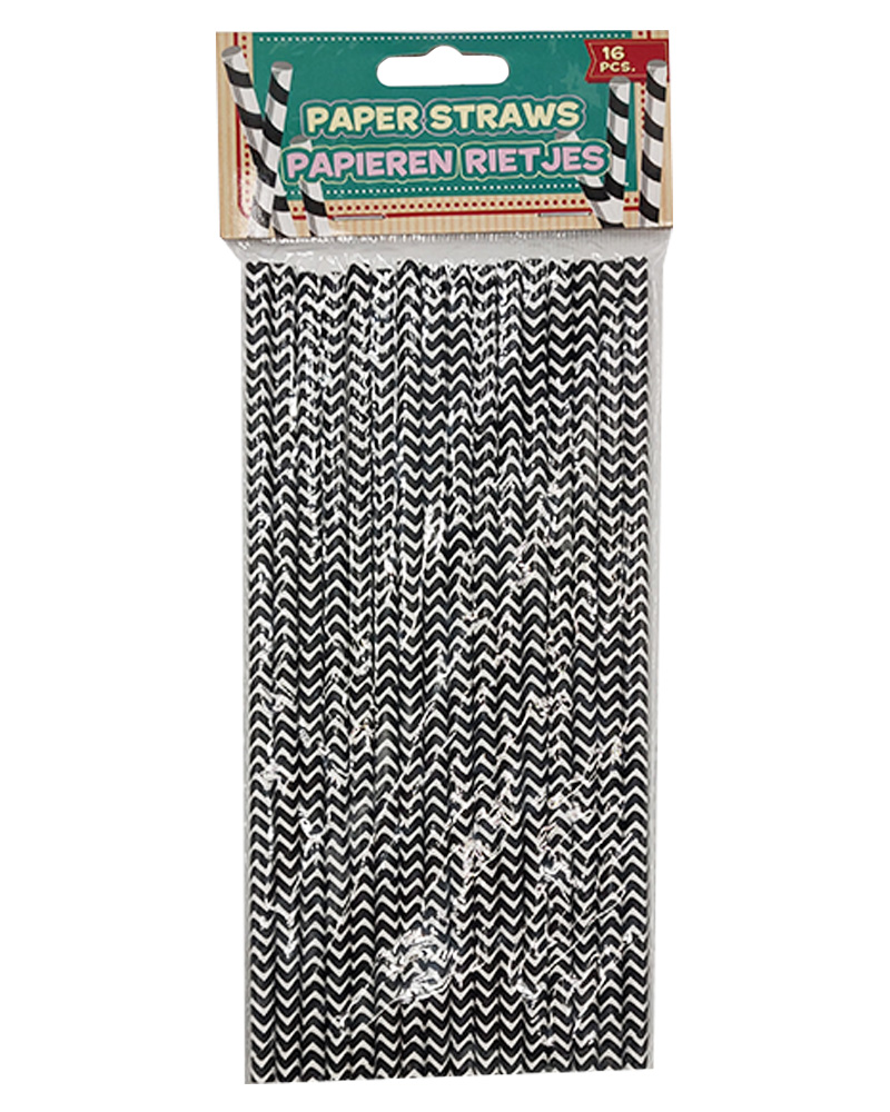 Party Collection Paper Straw ZigZag   16 stk.