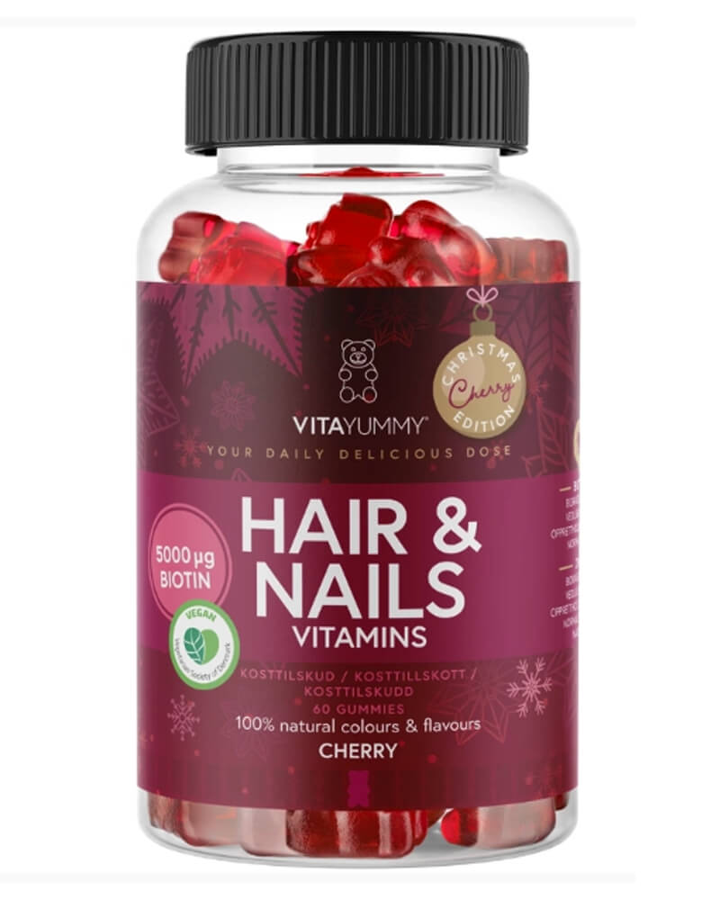Hair & Nails Vitamins Christmas Edition, Kirsebær, 60 stk.