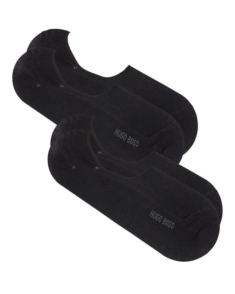 Boss Hugo Boss 2-pack Shoeliner Finest Soft Cotton Black Size 39-40 2 stk.