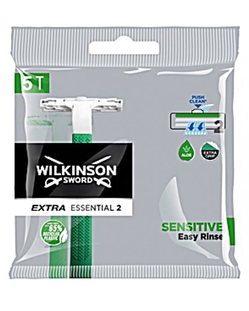 Wilkinson Sword Extra Essential 2 - Sensitive Easy Rinse 5 stk.