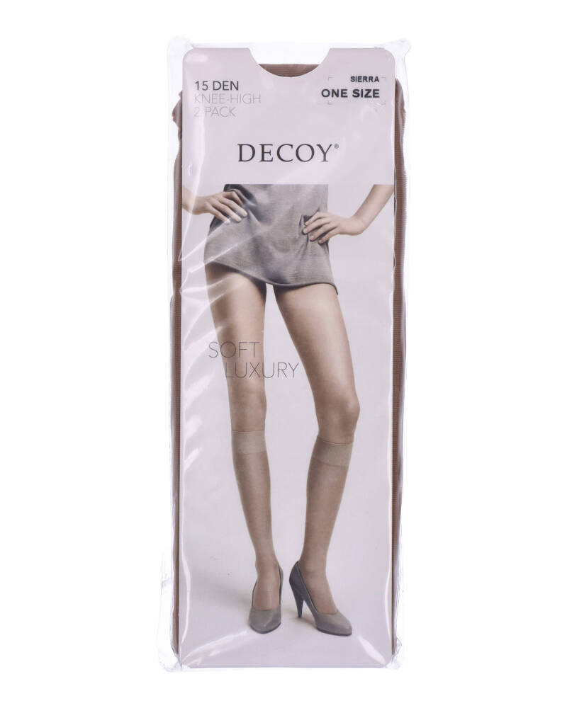 Decoy Strømper 2P Soft Lux 15 DEN Knee-high Socks Beige polyamid One Size Dame