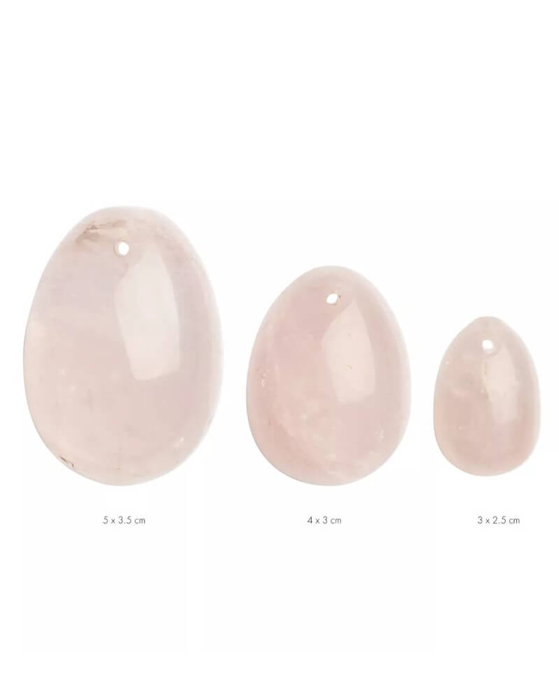 La Gemmes Rose Quartz Yoni Egg Set   3 stk.