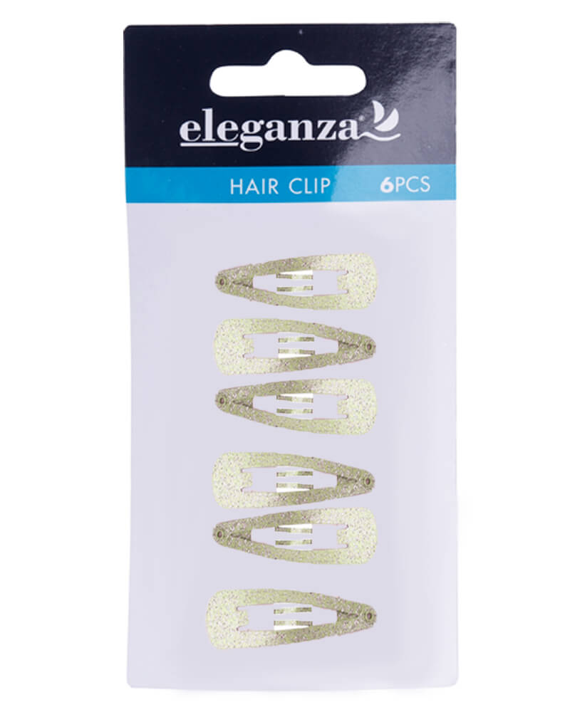 Eleganza Hair Clip Gold Glitter 3cm 6 stk.