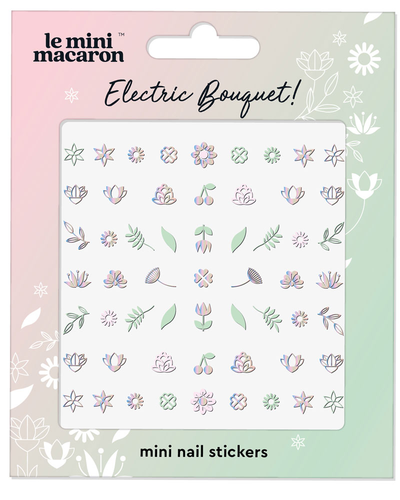 Le Mini Macaron Nail Art Stickers Electric Bouquet