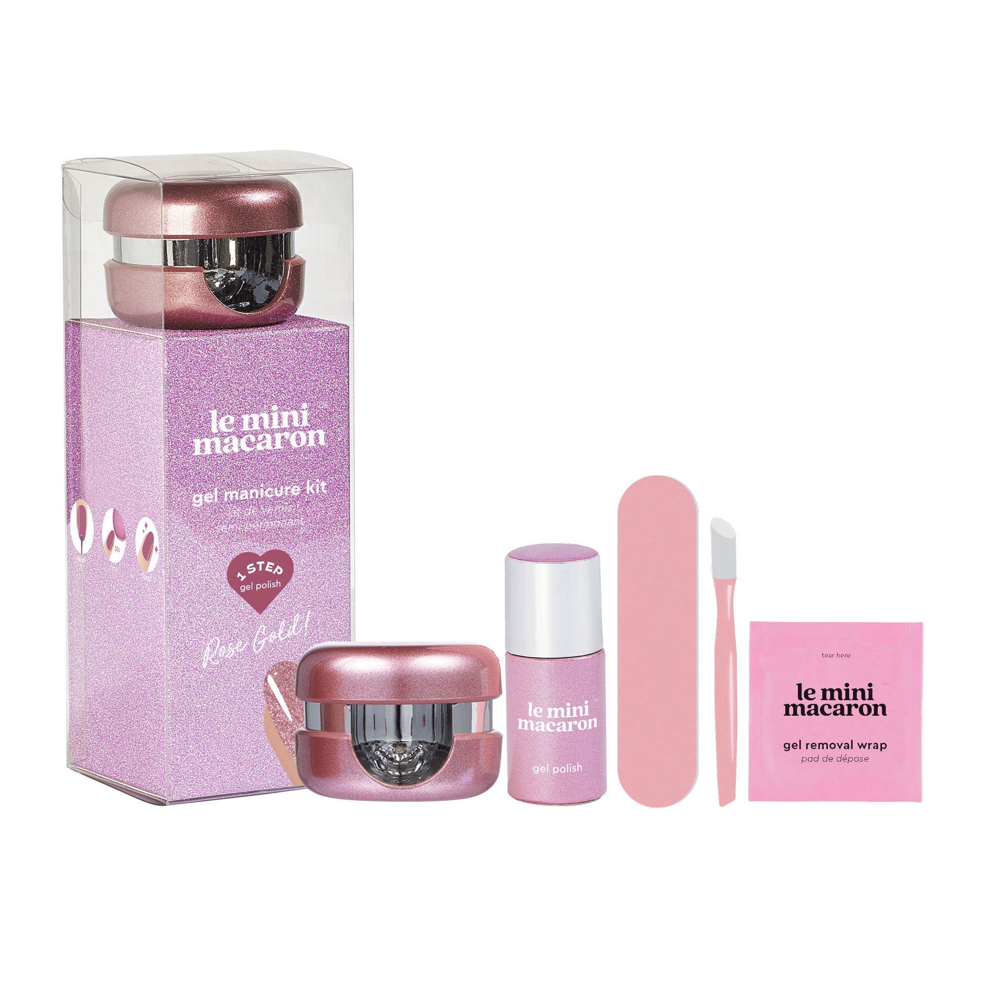 Le Mini Macaron Manicure Kit Rose Gold