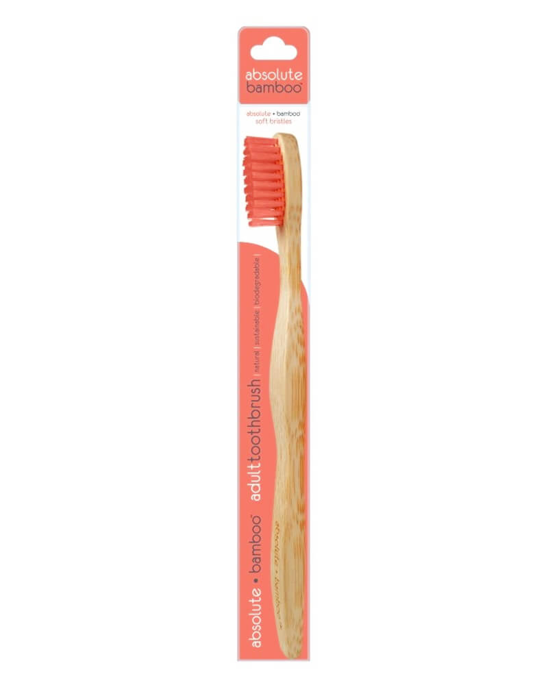 Absolute Bamboo Adult Soft Toothbrush Red