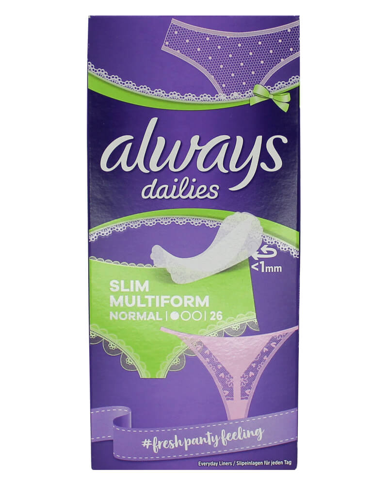 Always Dailies Slim Multiform Panty Liners Normal Se dagens beste pris
