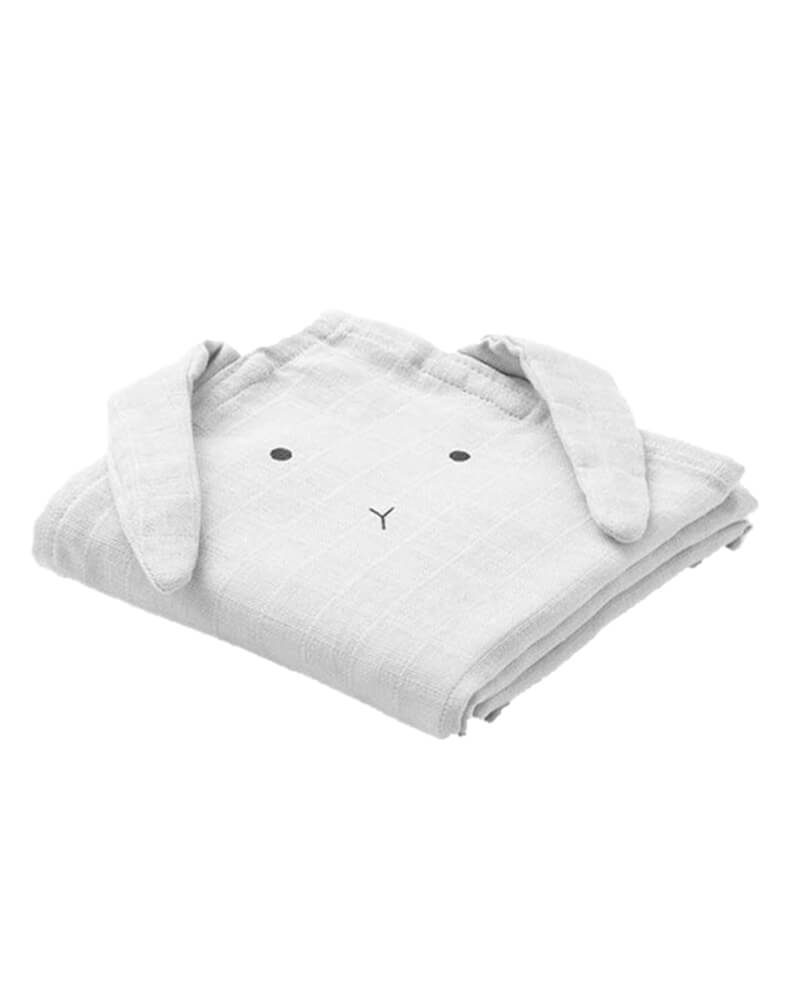 Liewood Hannah Muslin Cloth Rabbit 2 Pack Grey