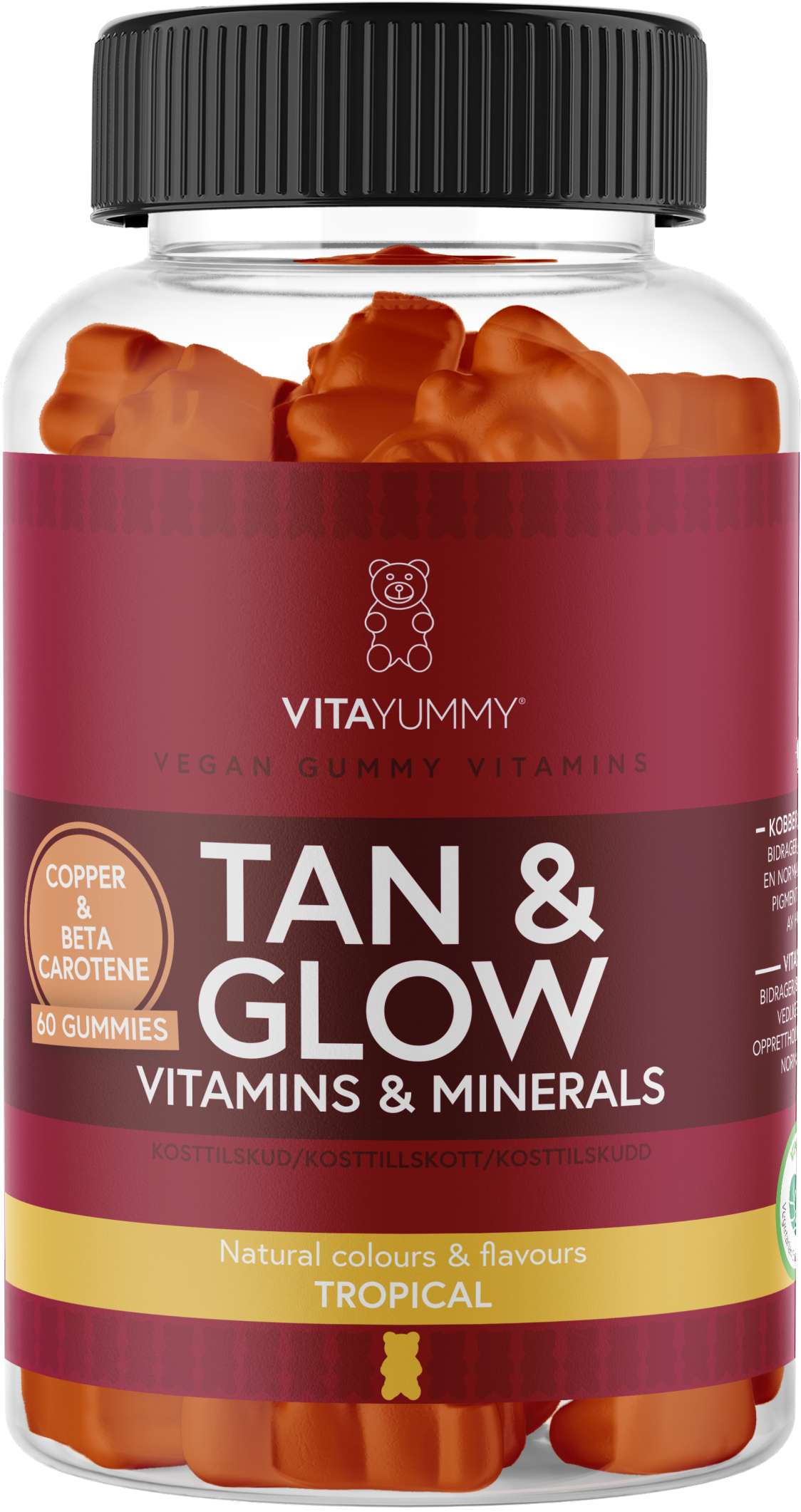 VitaYummy Tan & Glow Vitamins Tropical 60 stk.