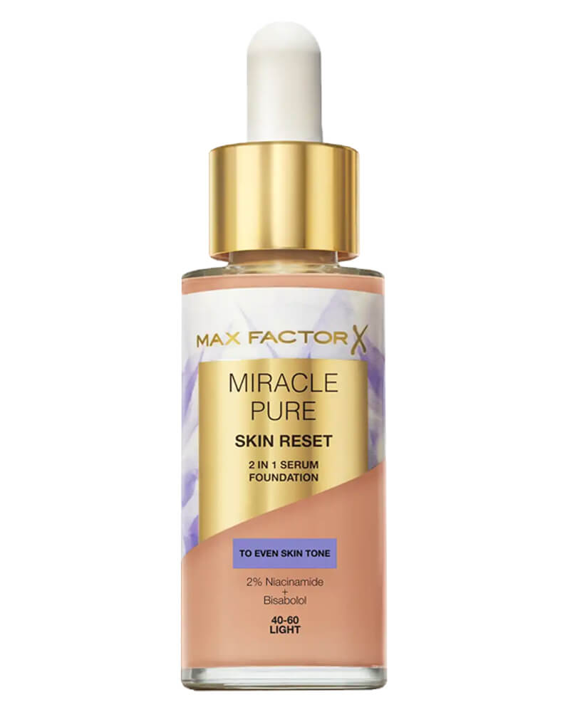 Max Factor Miracle Pure Skin Reset 2 In 1 Foundation 40-60 Light 30 ml