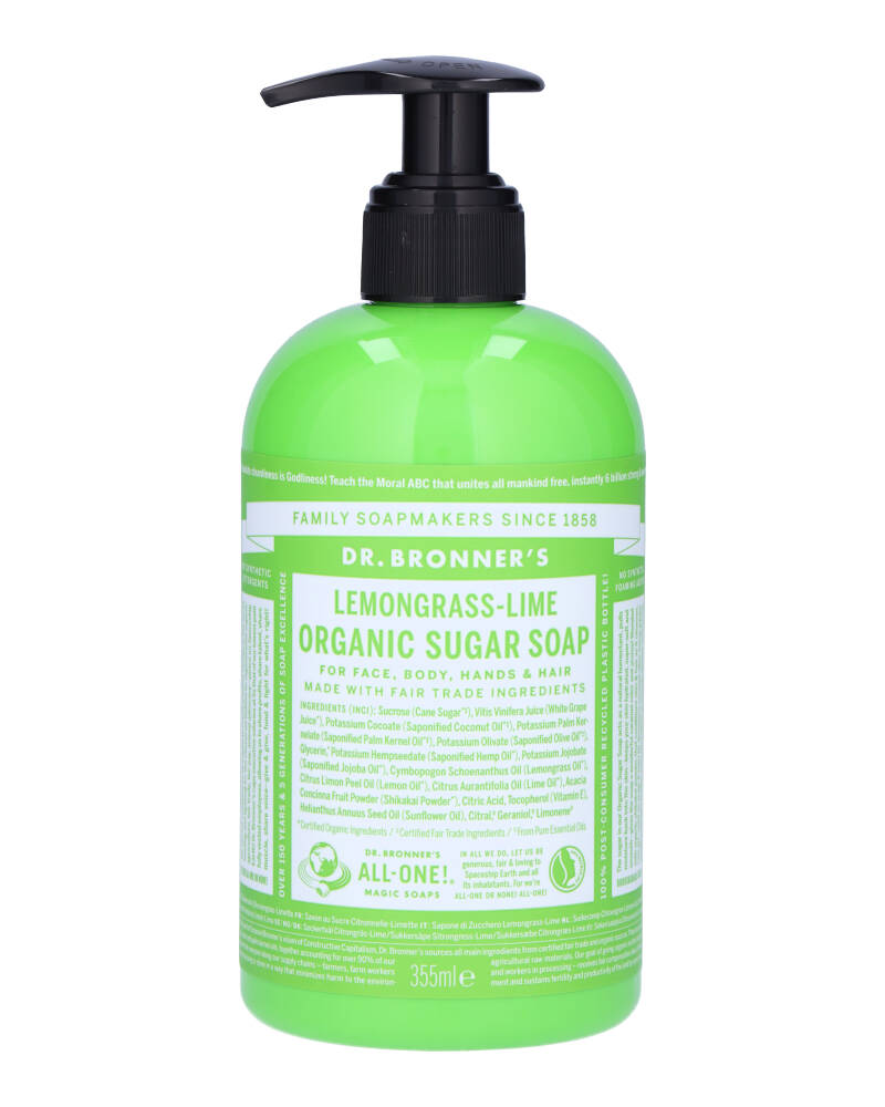 Dr. Bronner's Organic Pump Soap Lemongrass-Lime 355 ml