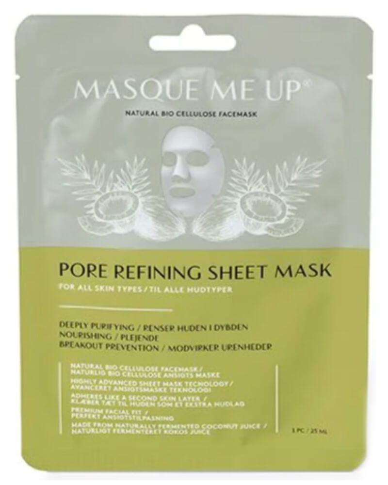 Masque Me Up Natural Bio Cellulose Facemask - Pore Refining Sheet Mask 25 ml