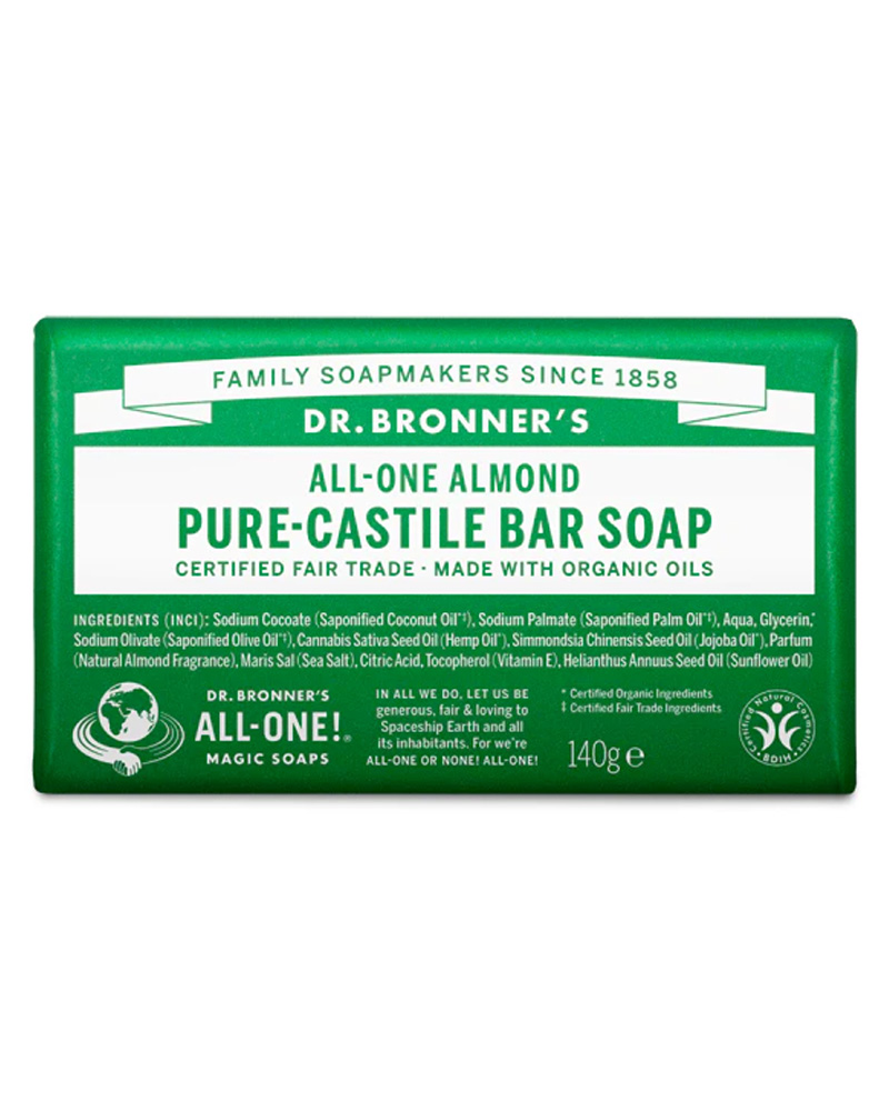 Dr. Bronner's Pure-Castile Bar Soap Almond 140 g