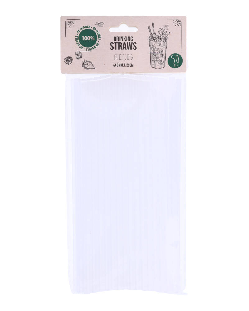 Sugerør Genanvendelige Transparent   50 stk.