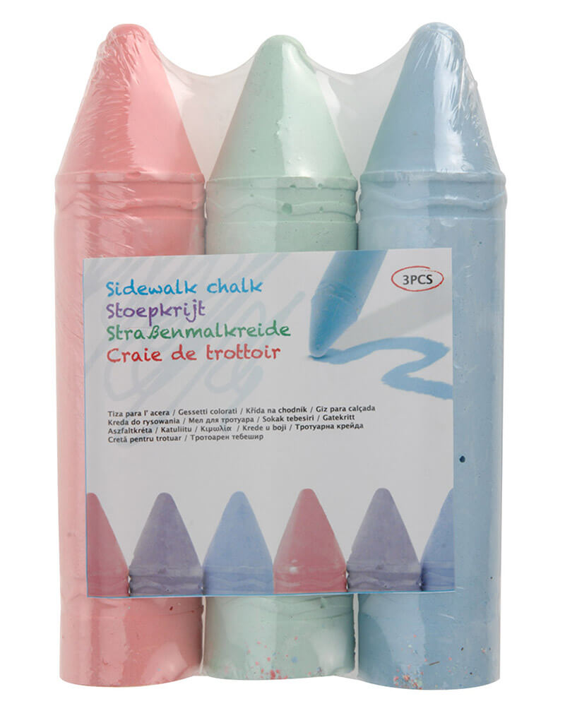 Krea Sidewalk Chalk Green   3 stk.