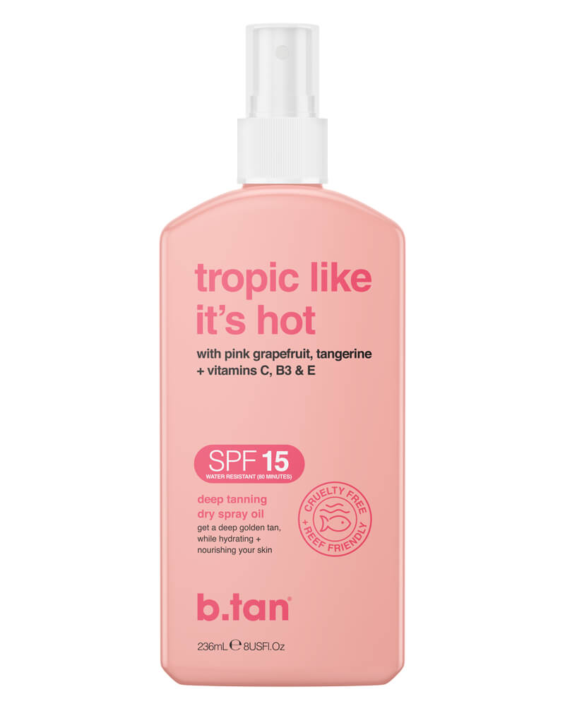 b.tan Tropic Like It's Hot Dry Spray Oil Sunscreen SPF 15 (U) 236 ml