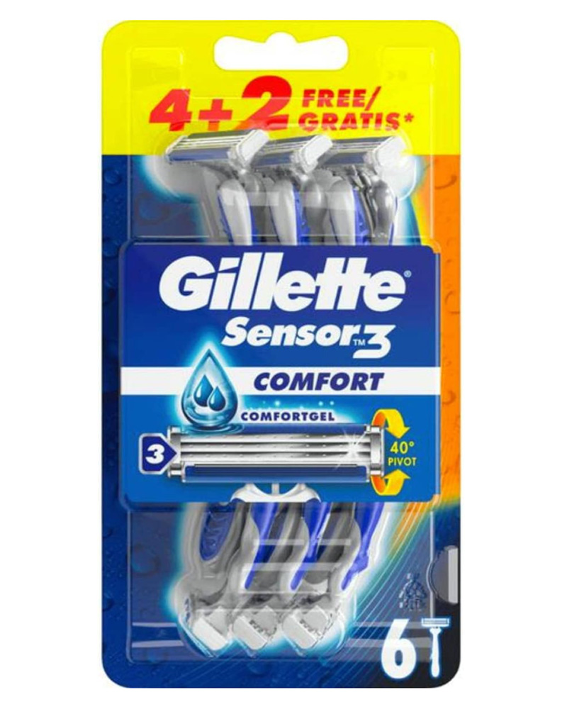 Gillette Sensor3 Comfort Razors   6 stk.