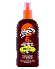 Malibu Bronzing Tanning Oil with Coconut SPF 6