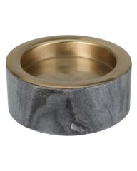 Excellent Houseware Marble Candle Holder Grey 10 x 4 cm