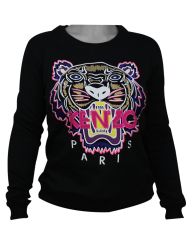 Kenzo Tiger Womans Sweatshirt Black/Pink M