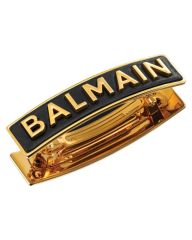 Balmain Gold Plated Barrette Medium Logo