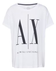 Armani Exchange Icon Period Kvinne T-Shirt Hvit XL