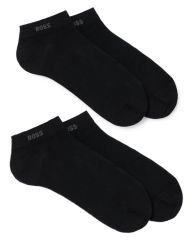 Boss Hugo Boss 2-pack Shoeliner Finest Soft Cotton Black Str 39-42