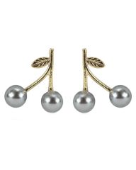 Everneed Kirsebær øreringe - grå/guld (U) 